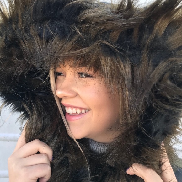 Back in Stock! Camo Anorak Coat w/Faux Fur Trimmed Hood - Picture 6 of 9